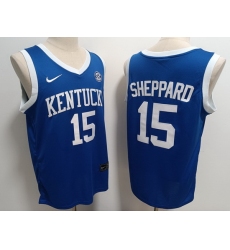 Men Kentucky Wildcats #15 Reed Sheppard Blue Stitched NCAA Jersey