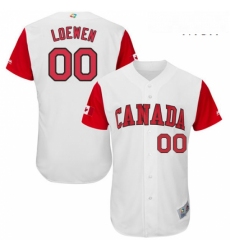 Mens Canada Baseball Majestic 00 Adam Loewen White 2017 World Baseball Classic Authentic Team Jersey