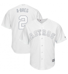 Astros 2 Alex Bregman ABreg White 2019 Players Weekend Player Jersey