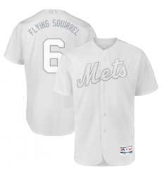 Mets 6 Jeff McNeil Flying Squirrel White 2019 Players Weekend Authentic Player Jersey