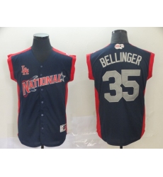 National League 35 Cody Bellinger Navy 2019 MLB all star Game Workout Player Jersey