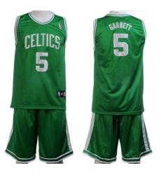 Boston Celtics 5 Kevin Garnett Green Jerseys&Shorts