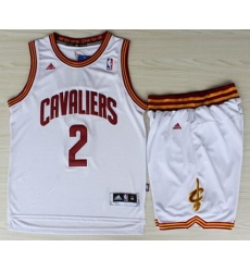 Cleveland Cavaliers 2 Kyrie Irving White Revolution 30 Swingman Jerseys Shorts NBA Suits