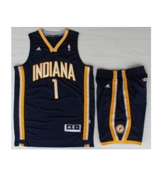 Indiana Pacers 1 Lance Stephenson Blue Revolution 30 Swingman NBA Jersey Short Suit