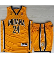 Indiana Pacers 24 Paul George Yellow Revolution 30 Swingman NBA Jerseys Shorts Suits