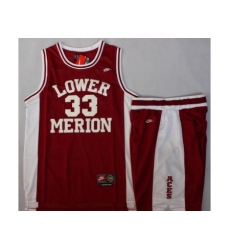 Lower Merion 33 Kobe Bryant Red Basketball Jerseys Shorts Suits