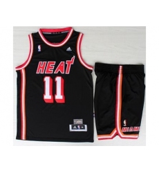 Miami Heat 1 Chris Bosh Black Hardwood Classics Revolution 30 NBA Jerseys Short Suit