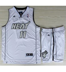 Miami Heat 11 Chris Andersen White Silver Number Revolution 30 Jerseys Shorts NBA Suits