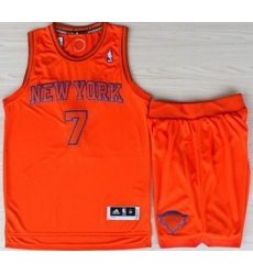 New York Knicks 7 Carmelo Anthony Orange Revolution 30 Swingman Shorts Suits Christmas Style