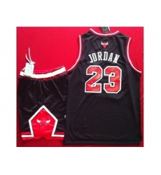 nike nba chicago bulls #23 jordan black[Suits]