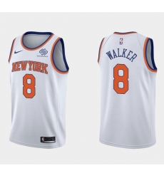New Yok New York Knicks 8 Kemba Walker Association Edition Stitched Swingman Basketball Jersey