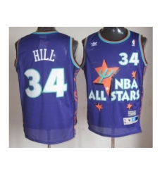 NBA 95 All Star #34 Hill Purple Jerseys