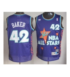 NBA 95 All Star #42 Baker Purple Jerseys