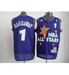 NBA Orlando Magic 95 All Star #1 Hardaway Purple Jerseys