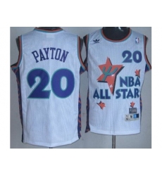 Seattle SuperSonics 20 Gary Payton White 95 All Star NBA Jerseys