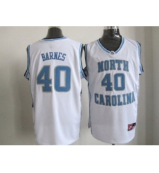 NBA North Carolina #40 Barnes White Jerseys