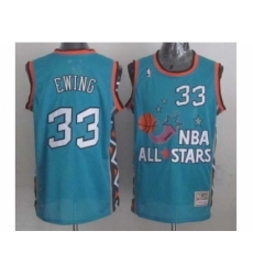 NBA 96 All Star #33 Ewing Blue Jerseys
