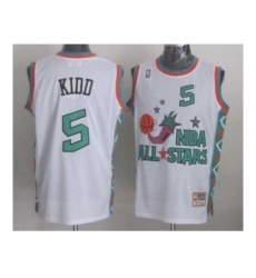 NBA 96 All Star #5 Kidd White Jerseys