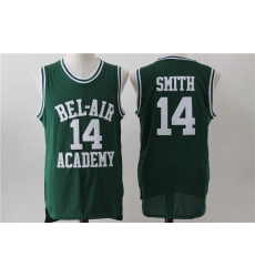 Men Bel Air Academy 14 Will Smith Green Stitched Movie Jersey
