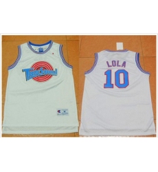 Space Jam Tune Squad #10 Lola Bunny White Movie Stitched Basketball Jersey