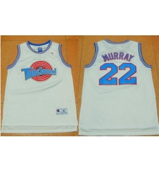 Space Jam Tune Squad #22 Bill Murray White Movie Stitched Basketball Jersey