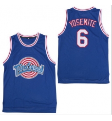 Tune Squad 6 Yosemite Blue Stitched Movie Basketball Jersey