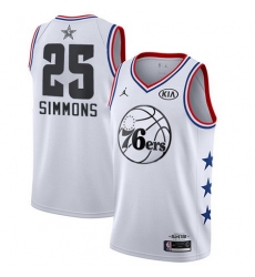 76ers 25 Ben Simmons White Youth Basketball Jordan Swingman 2019 AllStar Game Jersey
