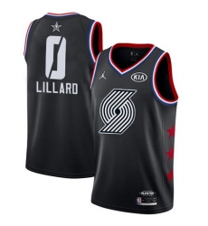 Blazers 0 Damian Lillard Black Youth Basketball Jordan Swingman 2019 AllStar Game Jersey
