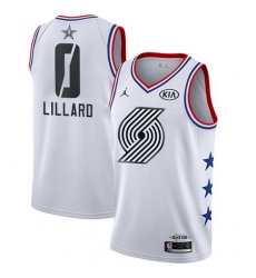 Blazers 0 Damian Lillard White Youth Basketball Jordan Swingman 2019 AllStar Game Jersey
