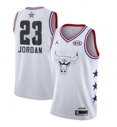 Bulls #23 Michael Jordan White Basketball Jordan Swingman 2019 All Star Game Jersey