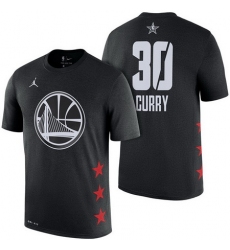 Golden State Warriors 30 Stephen Curry Black 2019 NBA All Star Game Men T Shirt