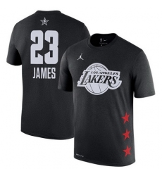 Lakers 23 Lebron James Black 2019 NBA All Star Game Men's T Shirt