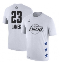 Lakers 23 Lebron James White 2019 NBA All Star Game Men's T Shirt