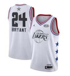 Lakers 24 Kobe Bryant White  Basketball Jordan Swingman 2019 All Star Game Jersey