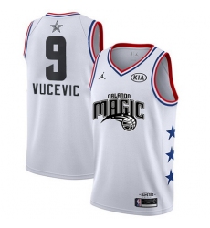 Magic 9 Nikola Vucevic White Youth Basketball Jordan Swingman 2019 AllStar Game Jersey