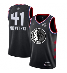 Mavericks #41 Dirk Nowitzki Black Basketball Jordan Swingman 2019 All Star Game Jersey