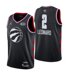 Men 2019 NBA All-Star Raptors #2 Kawhi Leonard Black Jersey