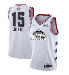 Nuggets 15 Nikola Jokic White Youth Basketball Jordan Swingman 2019 AllStar Game Jersey