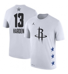 Rockets 13 James Harden White 2019 NBA All Star Game Men's T Shirt