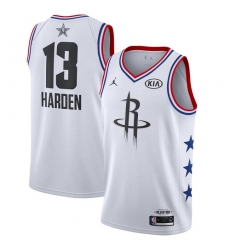 Rockets #13 James Harden White Basketball Jordan Swingman 2019 All Star Game Jersey