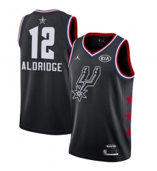 Spurs #12 LaMarcus Aldridge Black Basketball Jordan Swingman 2019 All Star Game Jersey