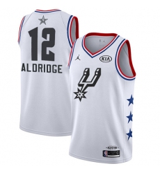 Spurs #12 LaMarcus Aldridge White Basketball Jordan Swingman 2019 All Star Game Jersey