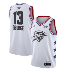 Thunder #13 Paul George White Basketball Jordan Swingman 2019 All Star Game Jersey