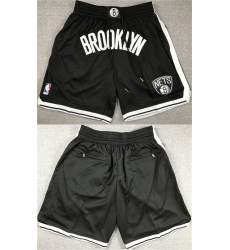 Men Brooklyn Nets Black Shorts  28Run Small 29