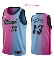 Men Miami Heat #13 MONTOYA Stitched NBA Jersey