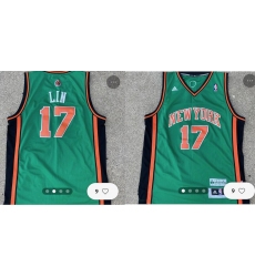 New York Knicks Jeremy Lin 17 Green Stitched Jersey
