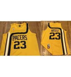 Pacers #23 Artest yellow jersey