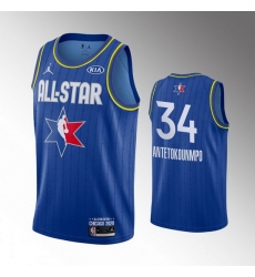 Bucks 34 Giannis Antetokounmpo Blue 2020 NBA All Star Jordan Brand Swingman Jersey