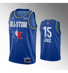 Nuggets 15 Nikola Jokic Blue 2020 NBA All Star Jordan Brand Swingman Jersey