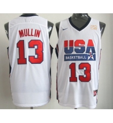 1992 Olympics Team USA 13 Chris Mullin White Swingman Jersey 